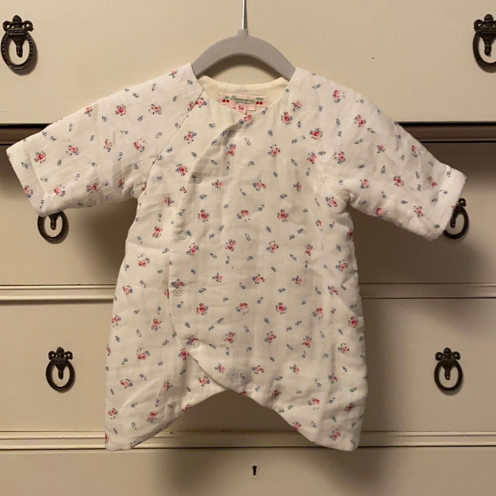 Bonpoint Quilted Baby Bunting Jumpsuit size 1m
